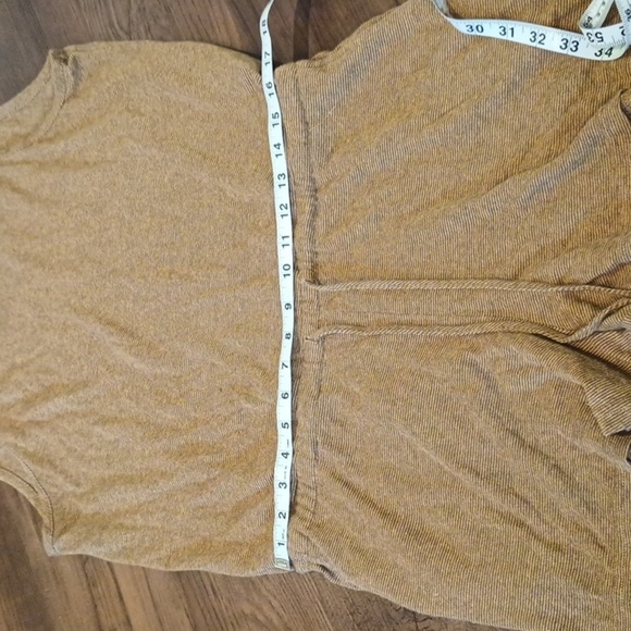 Prana Sustainable Quality Brown Two Tone Stripe Tank Shorts Romper A27 - Picture 3 of 7